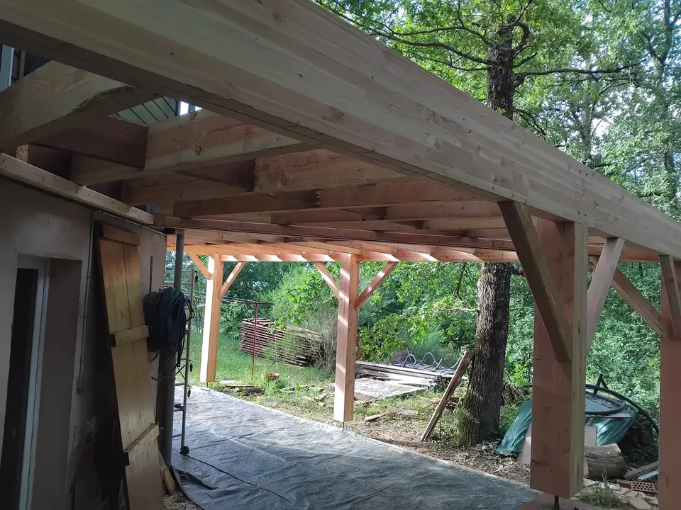 Structure de terrasse en bois